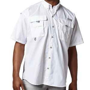 Columbia White Button-Up Shirt